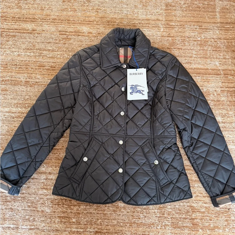 Burberry Cawthorne Slim Fit Quilted Jacket Black $1395 - Picture 7 of 12